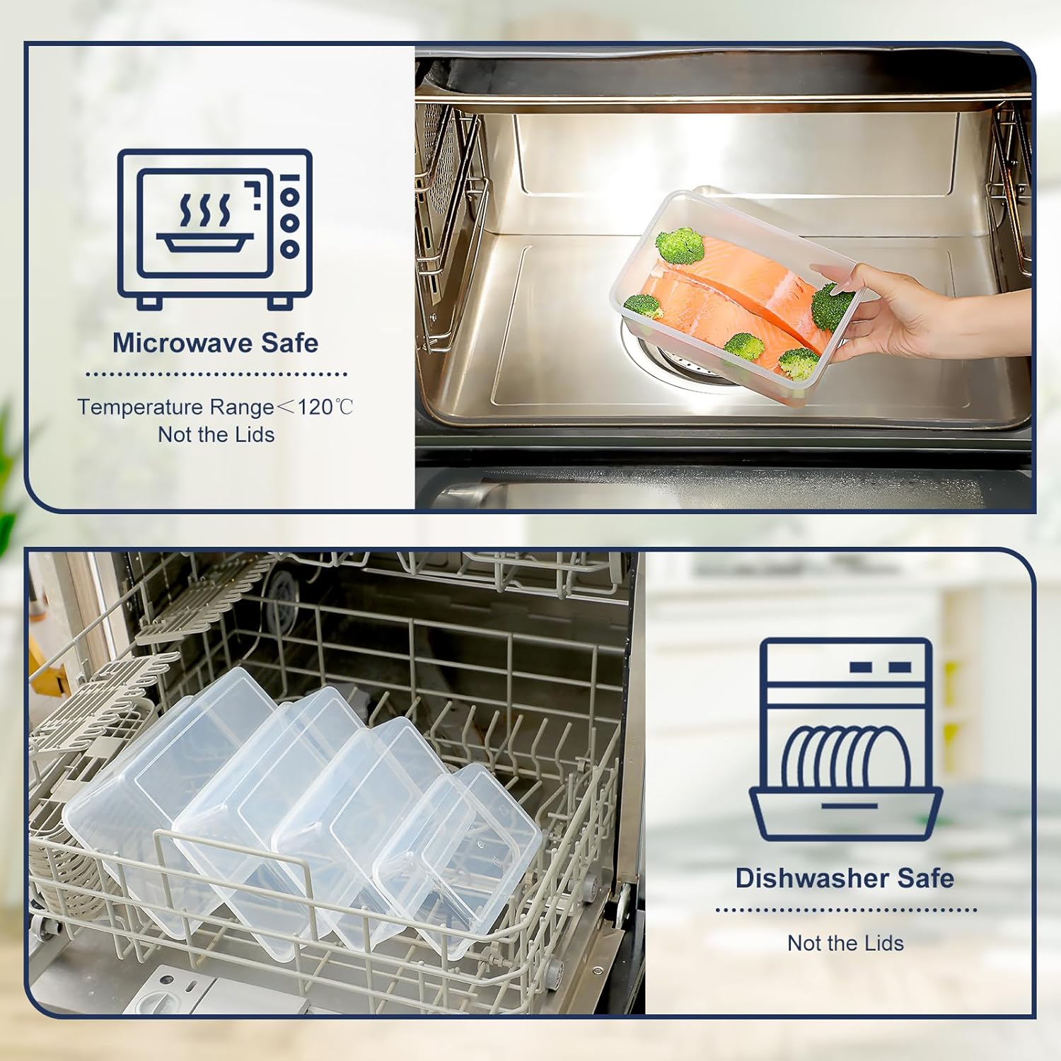 50 PCS Large Airtight Food Storage Containers 25 Containers & Lids Reusable Leak-Proof Stackable BPA-Free Snackbox