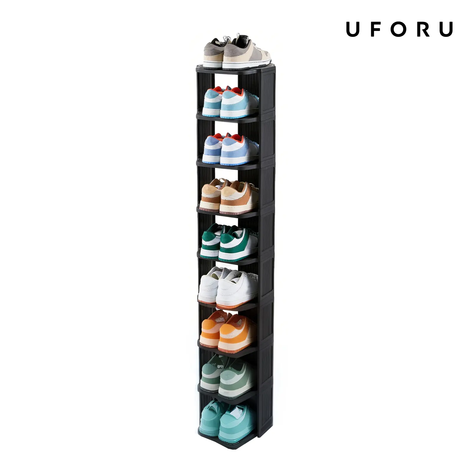 UFORU Small shoe rack, 6/9-layer plastic vertical shoe rack for small spaces, freestanding shoe rack for closets, entryways FathersDayGift Footwear Organization shoe rack organizer shoe cabinet storage#SummerWins#DFYD