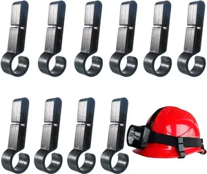 10 Helmet Clips for Hard Hat, Easily Mount Headlamp on Narrow-Edged Helmet TTSAM