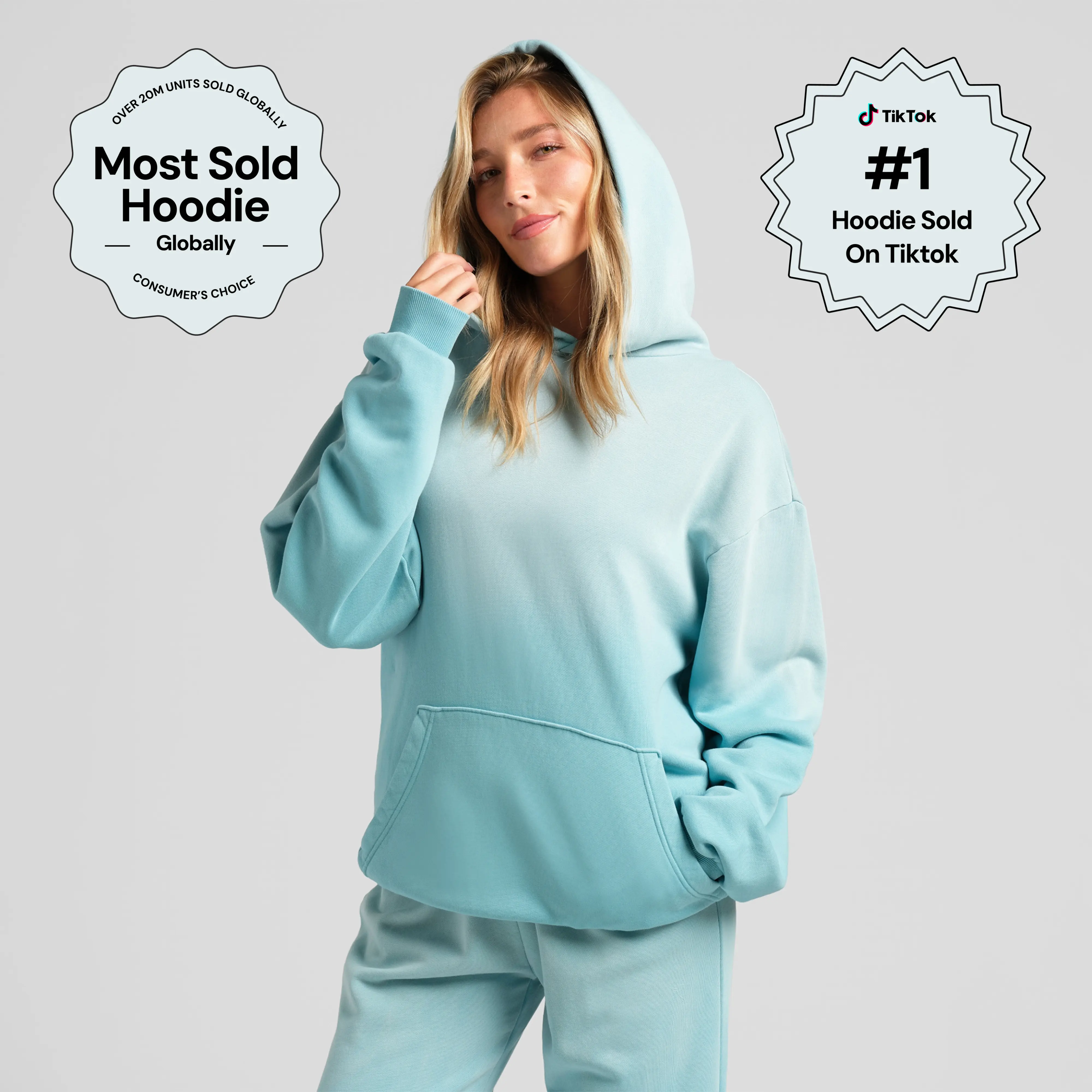 Comfrt | Sunwashed Hoodie - Mega | 100% Cotton Garment Dyed Sun Faded Cotton Mega Pullover Summer Sweatshirt