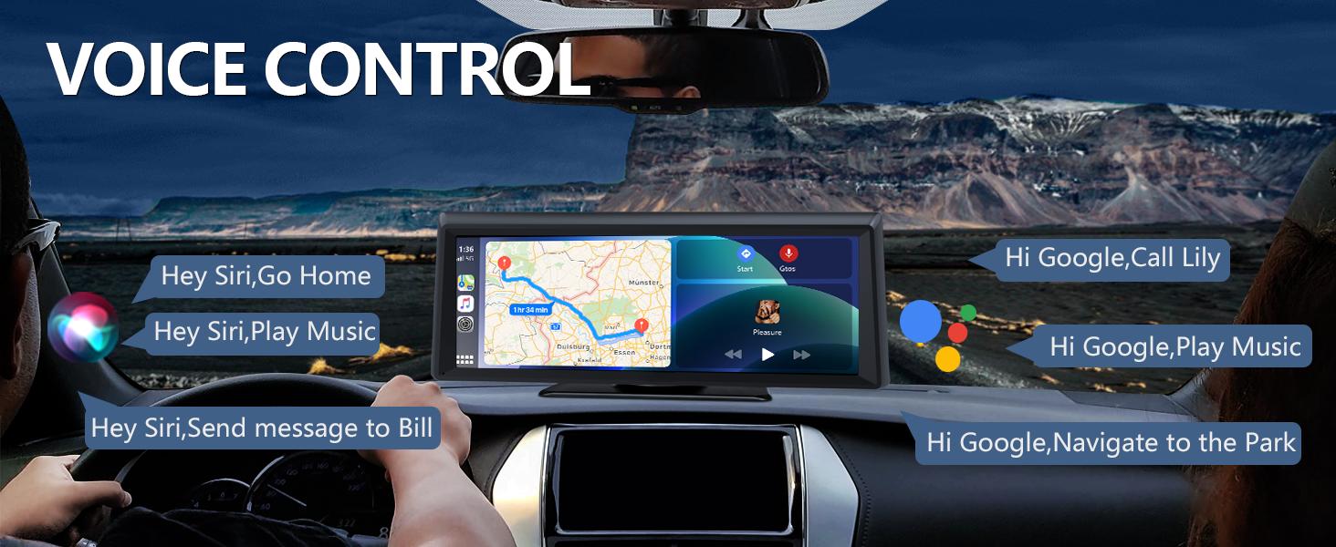 【Hieha】Wireless CarPlay Screen with 2K Dash Cam, 8.14" Portable Touchscreen Car Stereo with CarPlay & Android Auto, 1080P Backup Camera, Voice Control, Bluetooth, Mirror Link, GPS Navigation 【Hieha】Wireless CarPlay Screen with 2K Dash Cam, 8.14" Portable Touchscreen Car Stereo with CarPlay & Android Auto, 1080P Backup Camera, Voice Control, Bluetooth, Mirror Link, GPS Navigation