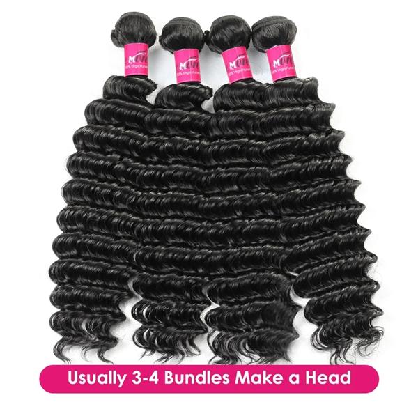 Thick Loose Deep Wave Human Hair Bundles Raw Human Hair Weave Brazilian Body Wave Quick Weave Extensions 1/3/4 Bundles #Summervibes