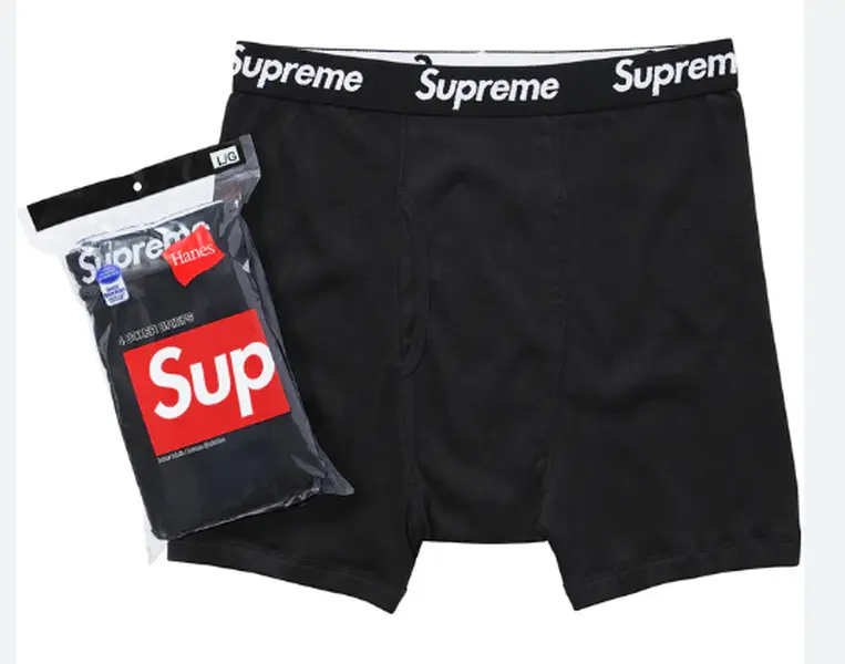 Supreme x Hanes Boxer Briefs Black (4 PACK)