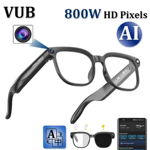 VUB Smart Camera Glasses are slim and lightweight, equipped with an 8-megapixel camera that supports 4K high-definition video recording, automatic lens color adjustment, and voice control.
