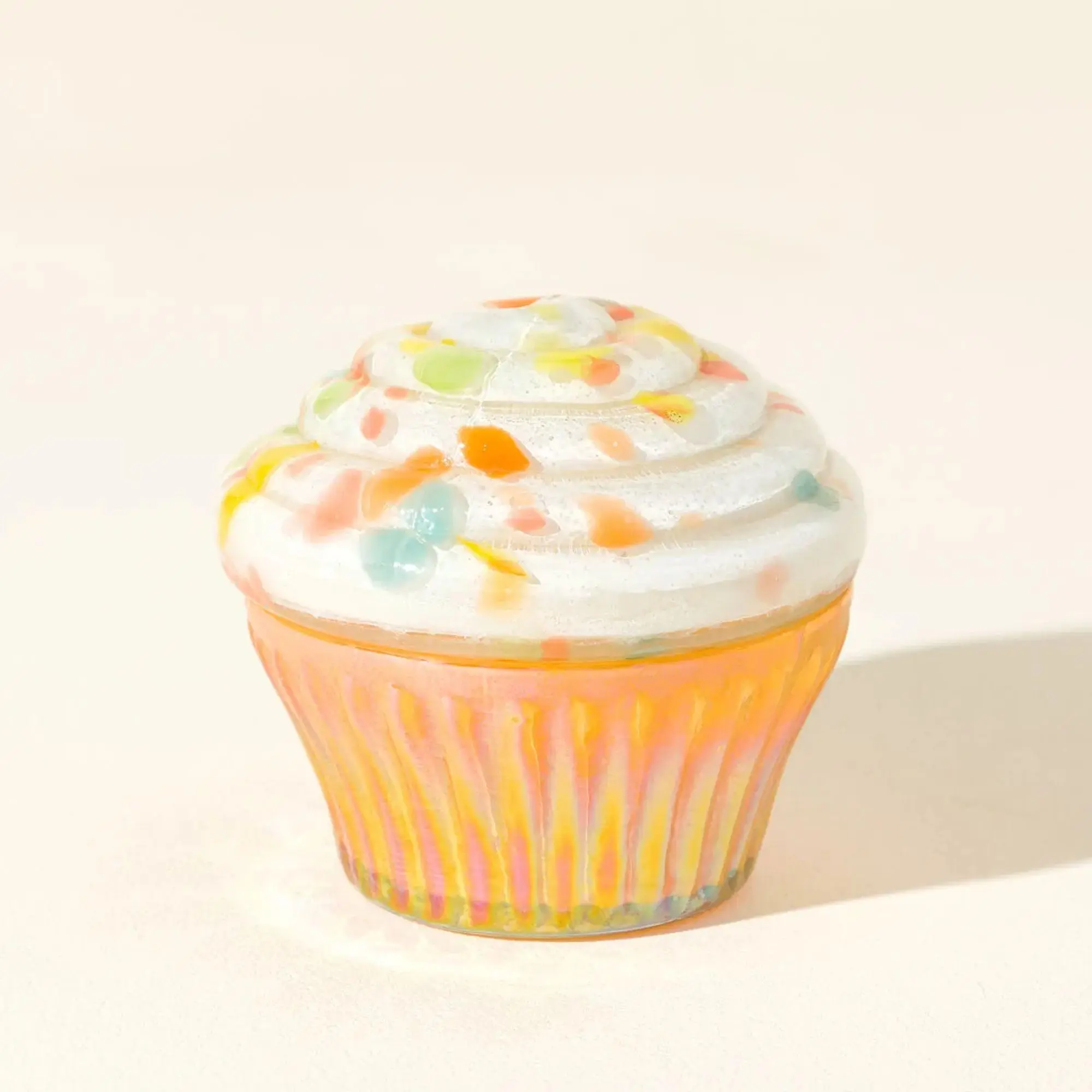 Birthday Cupcake Glass Candle with Vanilla Scents, Gift Option for Sweet Home Decor