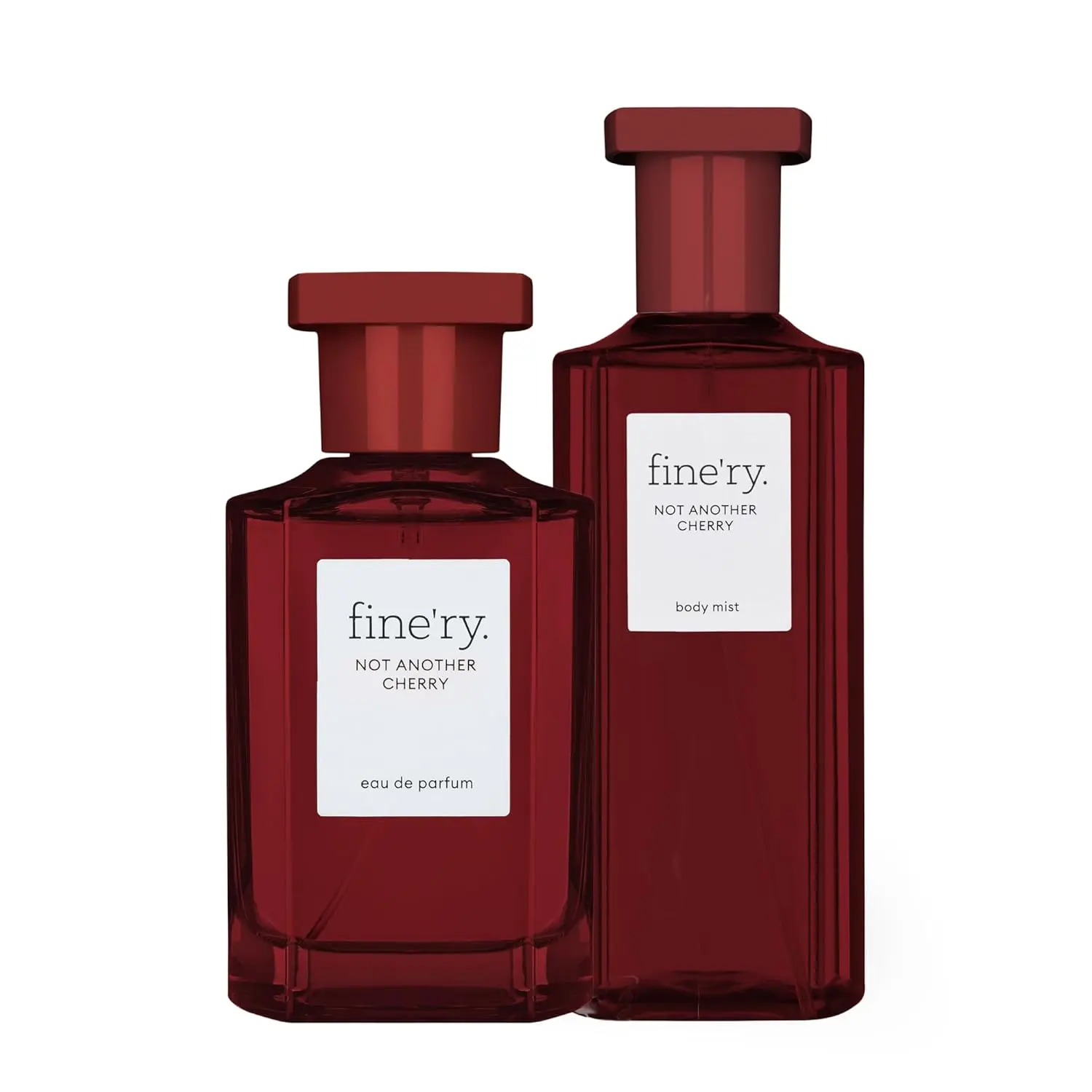 fine'ry. Not Another Cherry EDP and Body Mist Bundle, a Gourmand Cherry Almond Women's Fragrance with Rose Notes (60ml + 150ml), Gourmand Perfume