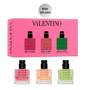 Valentino 3pcs Mini Splash Set For Women (Donna, Coral Fantasy, Green Stravaganza)