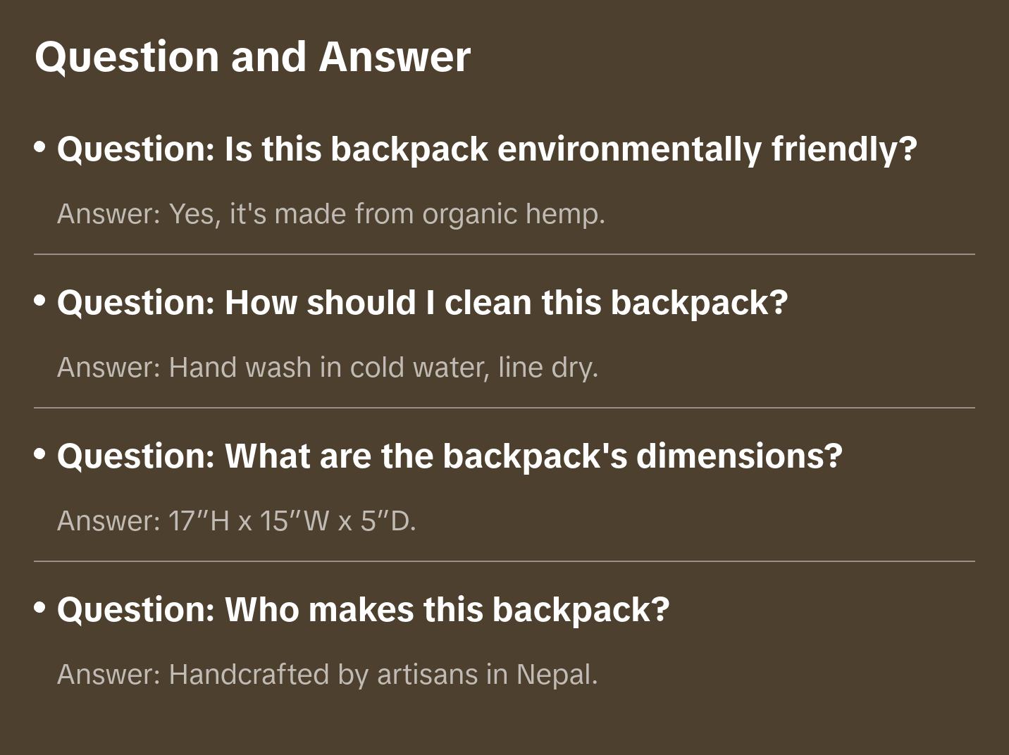 Kailash Himalayan Hemp Backpack