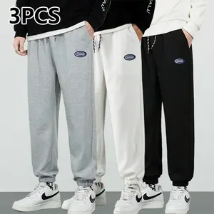 Men’s waffle-knit jogger sweatpants, all-season versatile casual athletic pants/jogging bottoms, made from polyester with a drawstring design. Suitable for everyday running and outdoor activities, featuring a plaid pattern with a fashionable, trendy look—