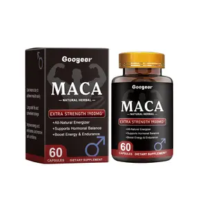 Googeer Maca Capsules Dietary Supplement Extra Strength 1900mg for Fitness & Health Management 60 Capsules - Healthcare