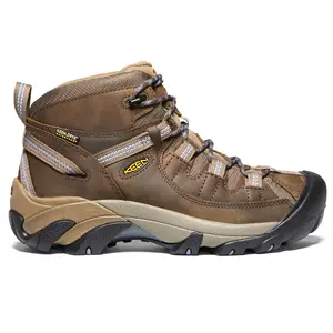 KEEN Womens Targhee Ii Mid Waterproof Round Toe Hiking Hiking Casual Boots Ankle Low Heel 1-2" - Brown