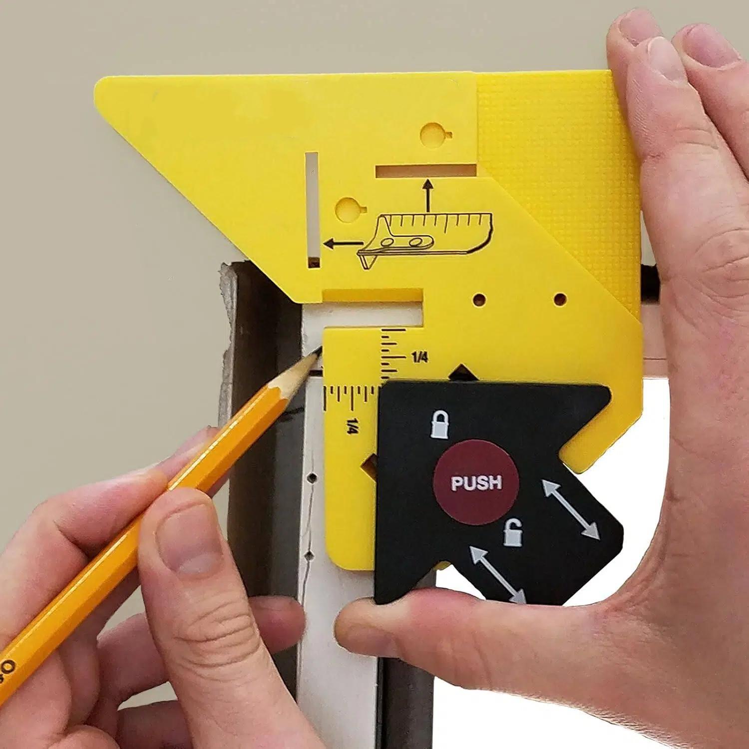 45-Degree Trim Gauge & Miter Guide Tool for Accurate Baseboard and Molding Cuts, Easy Measuring & Marking Carpentry Tool 45-Degree Trim Gauge & Miter Guide Tool for Accurate Baseboard and Molding Cuts, Easy Measuring & Marking Carpentry Tool