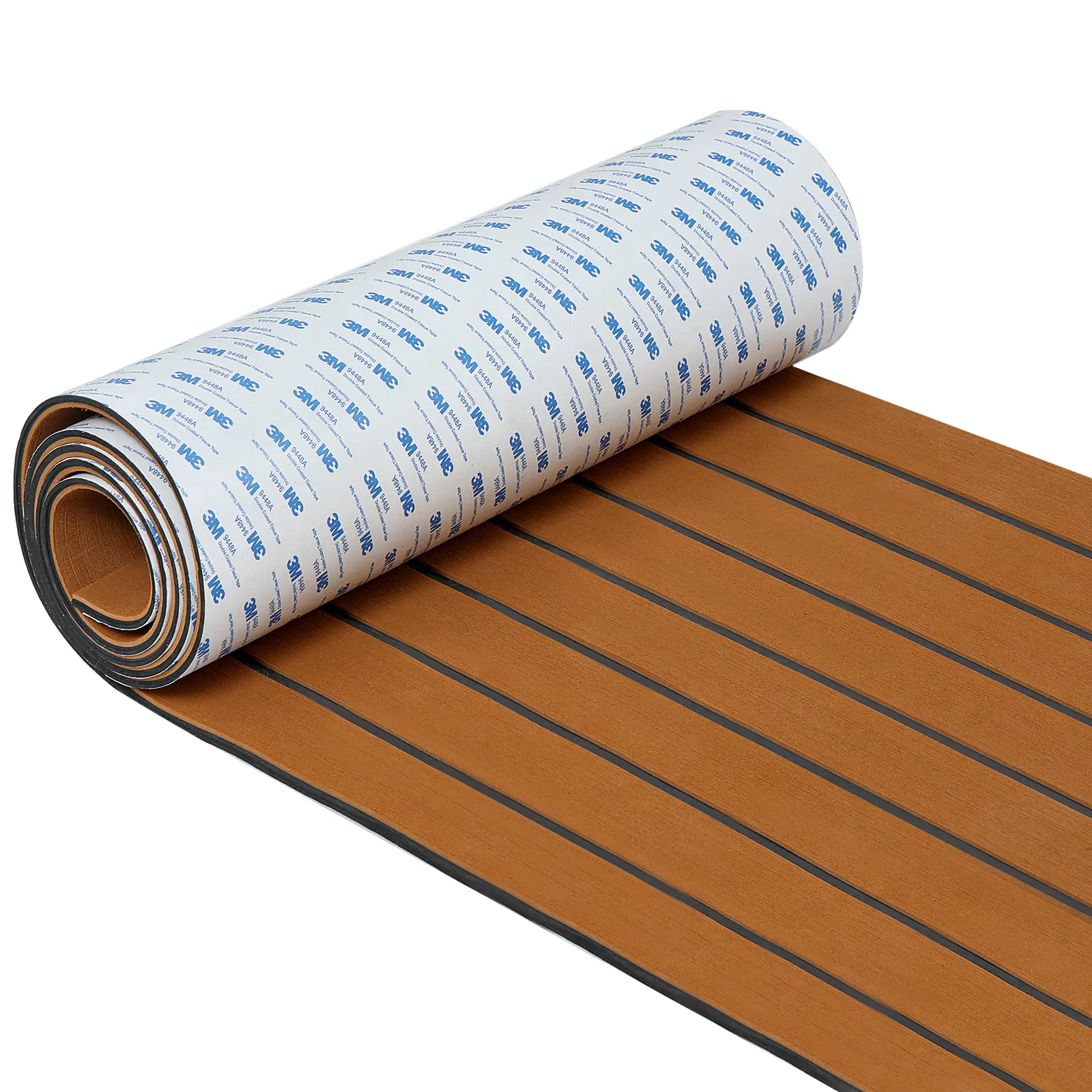 EVA Foam Boat Flooring,Non-Slip with 3M Adhesive Decking, Faux Teak for Jon Boats, Marine Yacht, Motorboat, Kayak, RV, Gym, and Swimming Pool Outdoorfun
