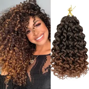 7 Packs GoGo Curl Crochet Hair 10 Inch Short 1B/30 Curly Crochet Hair for Women Deep Wave Beach Curl Crochet Braids Synthetic Braiding Hair Extensions