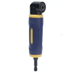 90 Degree Screwdriver with 1/4 Inch Hexagonal Drill Socket Ergonomic ABS Handle Powerful Magnet Quick Bit Change