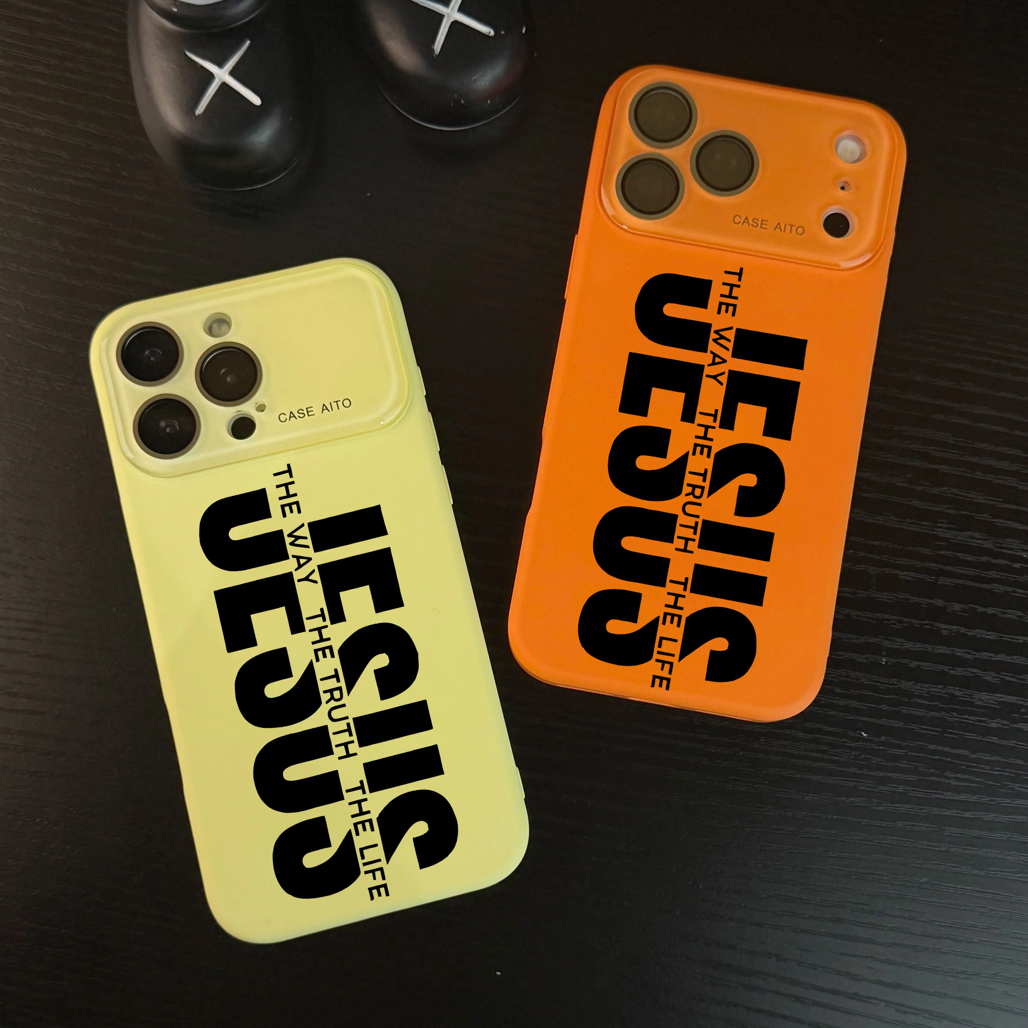 JESUS dopamine fashion phone case, protecting camera button, super skin friendly touch, military grade anti drop, all inclusive lens phone case, suitable for iPhone 17 Pro Max phone case 16 Pro Max 15 14 13 12 phone case