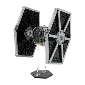 Angled Acrylic Display Stand Compatible with LEGO 75300 Imperial TIE Fighter - Set Not Included