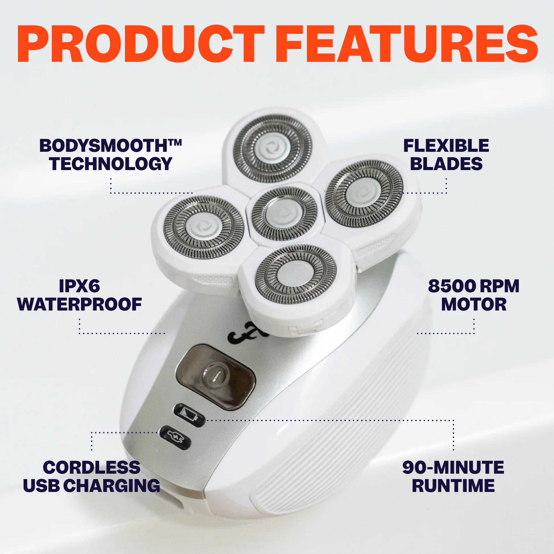 Freebird FlexSeries Electric Body Shaver for Women – Cordless, Waterproof, Skin-Safe for Legs,  Arms, Face and Bikini Line