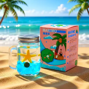 Soothing Marimo Cup Terrarium Oasis - A Cute, Self-Sustaining Closed Ecosystem & DIY Mini Habitat, Low-Maintenance Moss Ball Decor for Low-Light Desks (Includes LIVELY Moss Ball Pet)