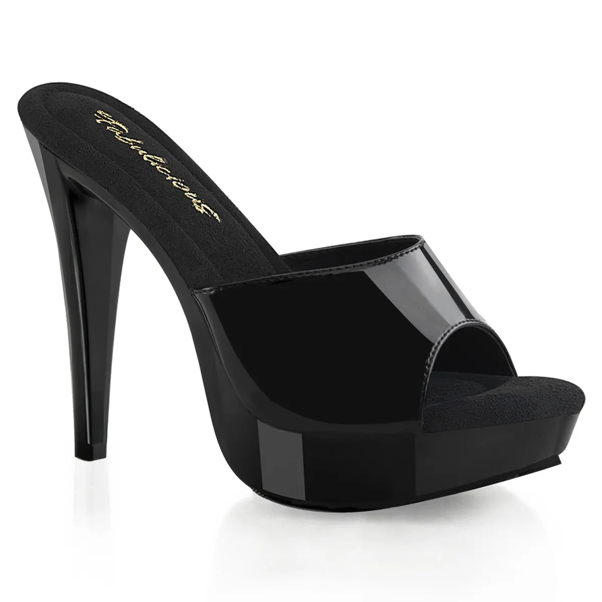 Women's Formal 1"(2.5cm) Platform Open Toe Slip On Sandals - 5"(12.7cm) Heel Fabulicious Party Shoes, Classy Footwear for Cocktail Events, Style 501