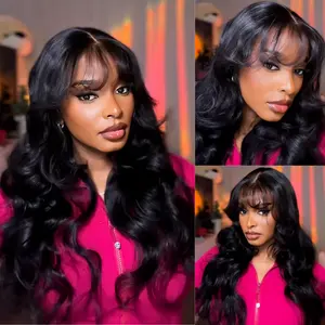 UNice Pre-Everything Fluffy Natural Loose Wave Wig with Curtain Bangs Glueless 13x4/7x5 HD Lace Human Hair Wigs Friendly for Beginners #SpringStatements