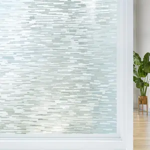 Window Privacy Film, Frosted Glass Static Cling Sun Heat Blocking Window Clings, Frosting Opaque Coverings, Vinyl Removable Stickers Tint for Home Door Office, Non Adhesive 17.5" x 78.7"