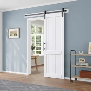 EASELIFE-Barn Door 84" Height Paneled Barn Door with Installation Hardware Kit