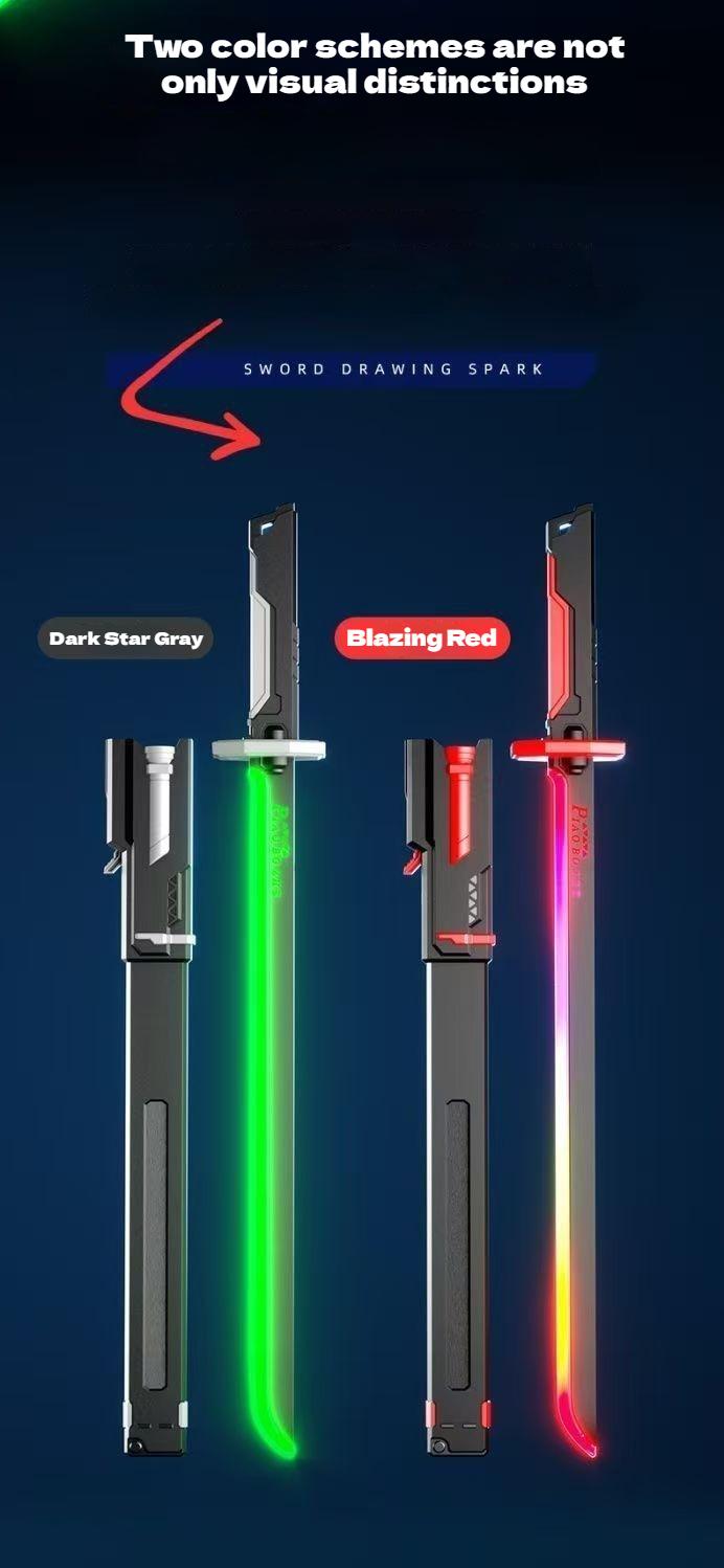 In Stock Spark Edition DKD 31.5" Cyberpunk SparkBlade Lightsaber Toy with Sound & Fog, Eight-Color Streaming Light Effect, Type-C Rechargeable for Rave, Cosplay & Display Perfect Easter Gift
