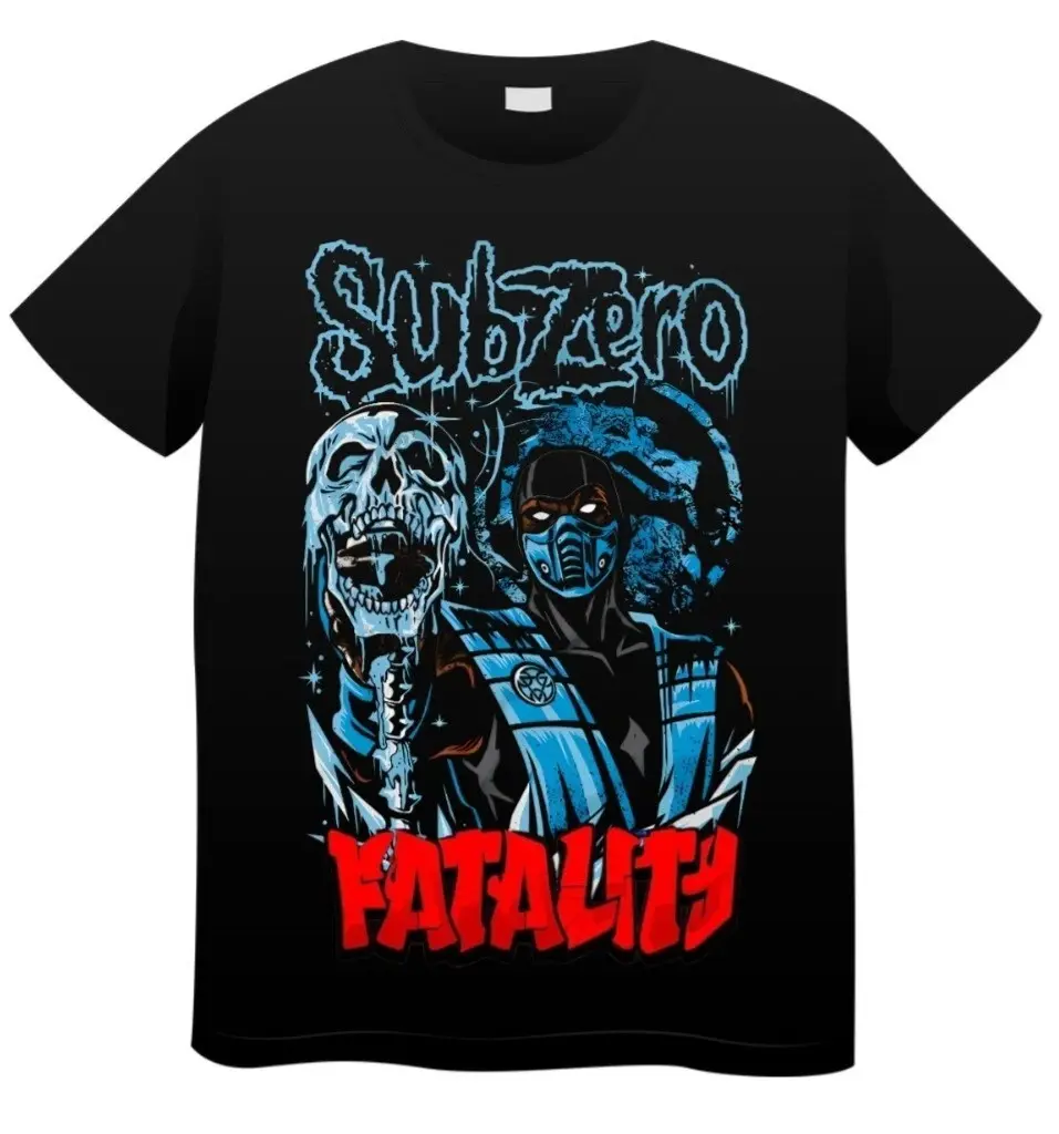 TSHIRT * MORTAL KOMBAT SUB ZERO * FATALITY SHIRT * GRAPHIC TEE
