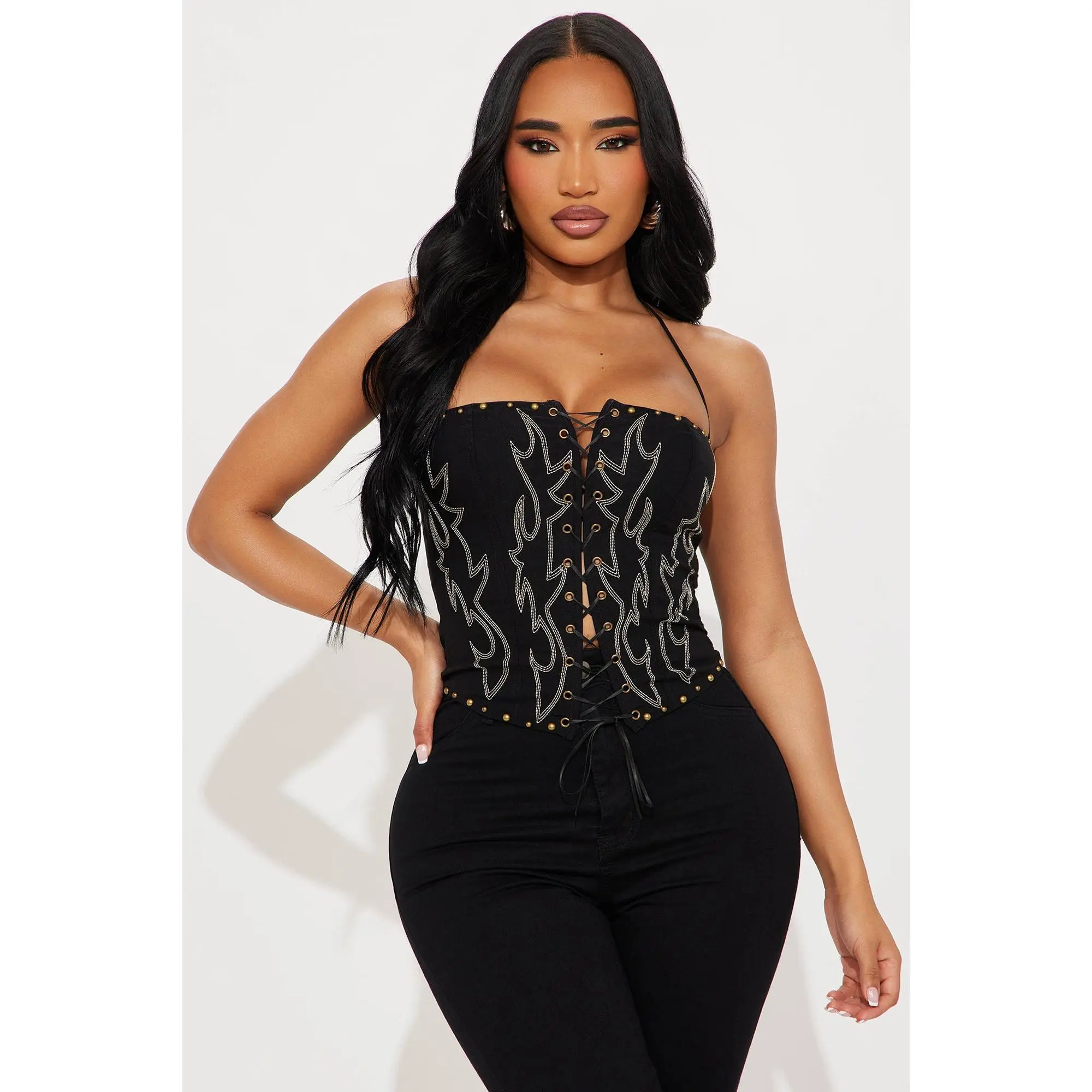 Desert Rider Corset Top - Black