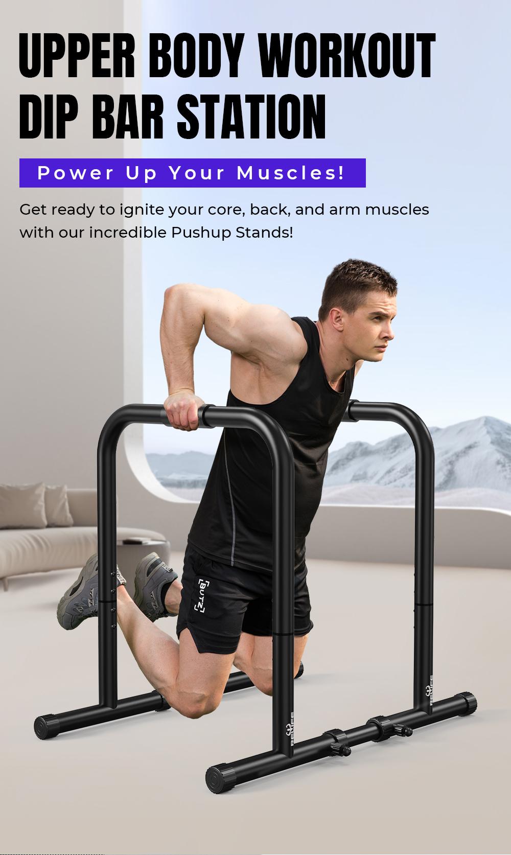 RELIFE REBUILD YOUR LIFE Multi-Function Dip Station Heavy Duty Dip Stands Calisthenics Dip bar Station Exercise Stabilizer Parallette Push Up Stands