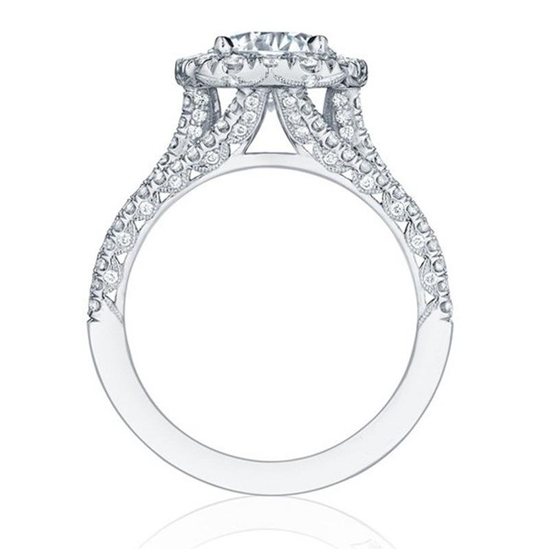 JJ CHIC Full Pavé Ring, Three-Row Design, Elegant Jewelry for Women Statement Piece Sparkling Stones Premium Material JJ CHIC Full Pavé Ring, Three-Row Design, Elegant Jewelry for Women Statement Piece Sparkling Stones Premium Material
