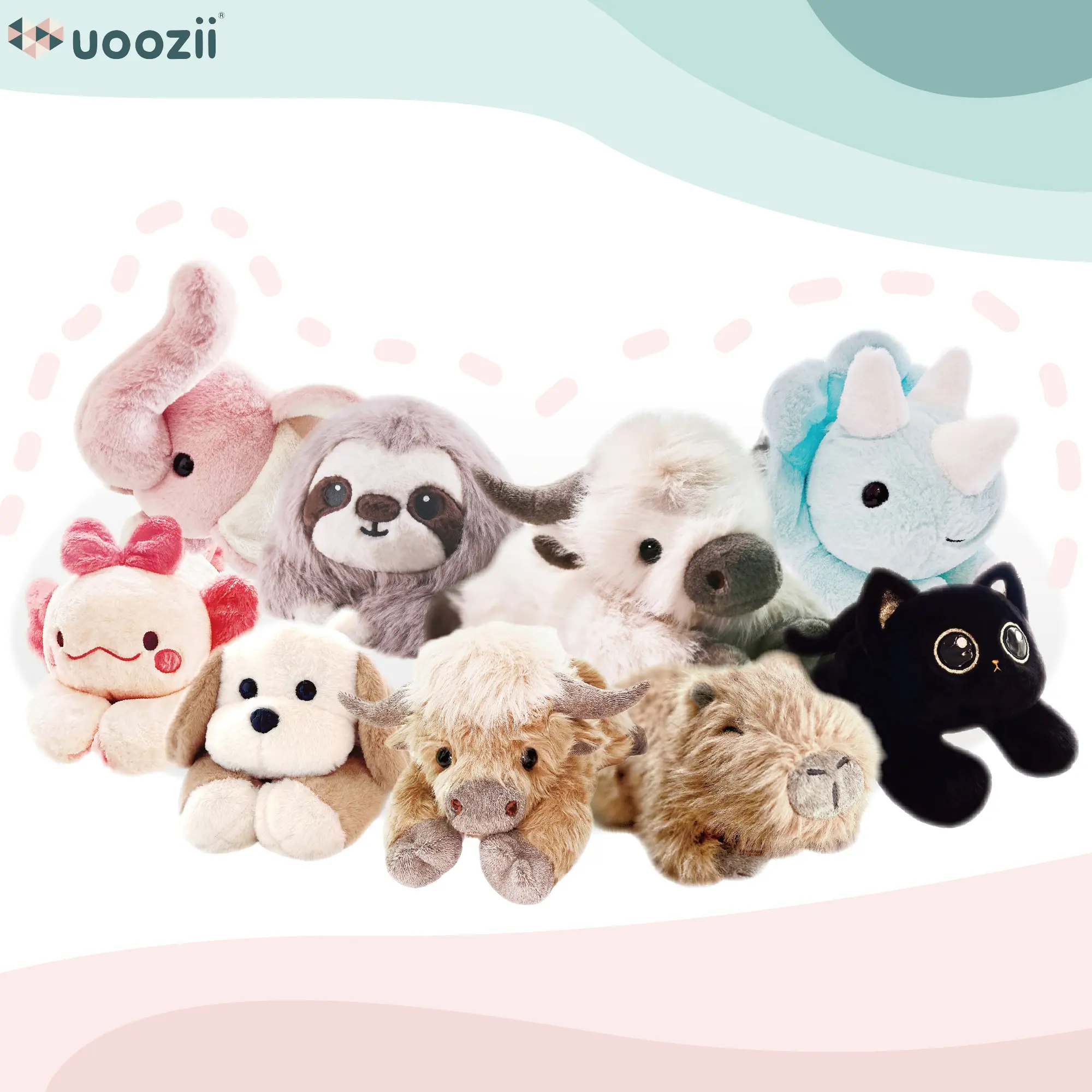 uoozii 20-24" | 4-5 Pounds Highland Cow Capybara Cat Dog Sloth Elephant Weighted Stuffed Animals with Unscented Microwavable Heating Pad, Coolable Heatable Weighted Plush Warm Gift for Stress & Period Pain Relief #backtoschool