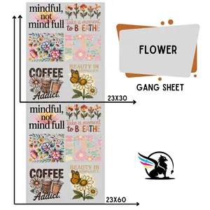 Flower | Premade DTF Transfer Gang Sheet For Graphic Tees