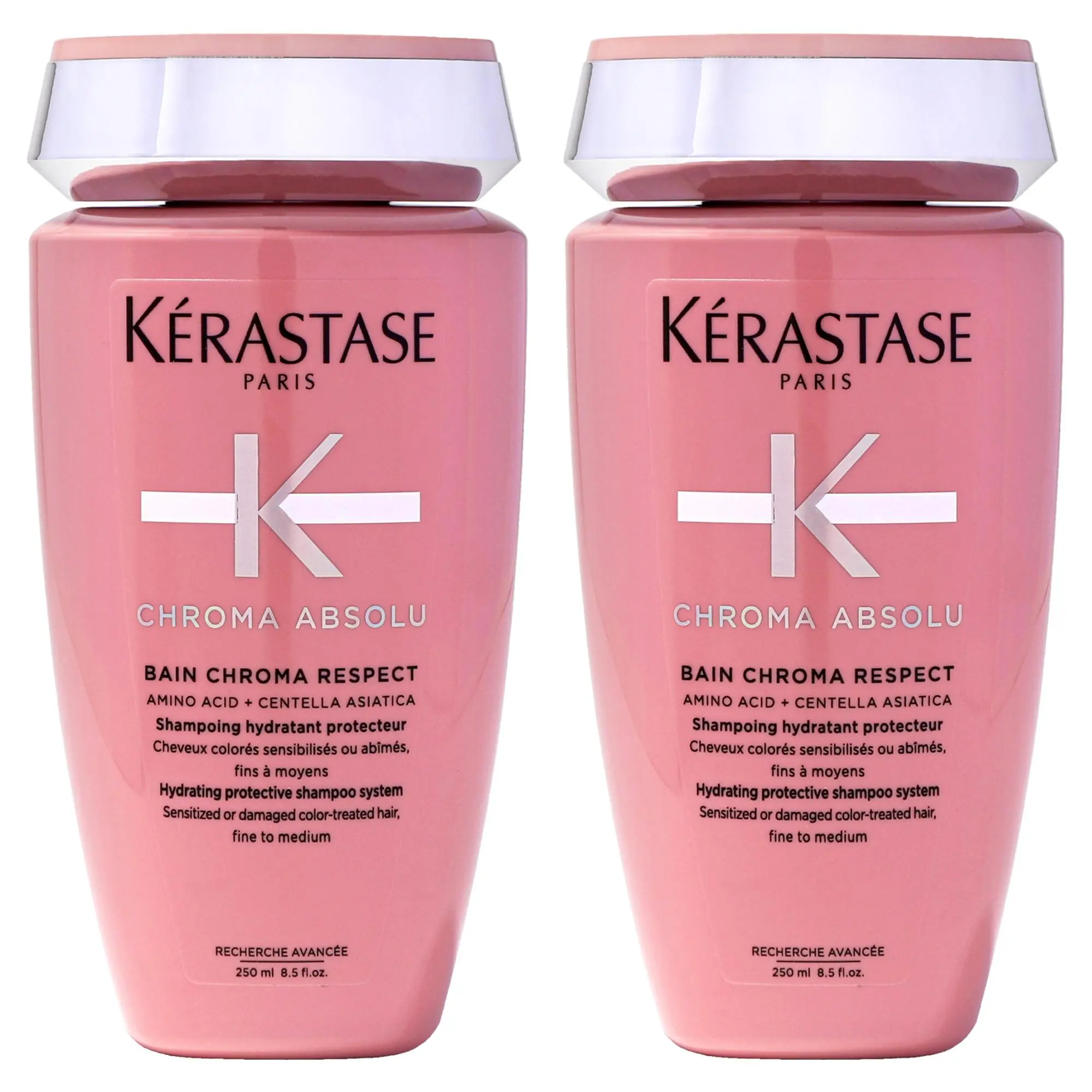 Kerastase Chroma Absolu Bain Chroma Respect Hydrating Haircare Shampoo for Unisex - 8.4 fl oz, Pack of 2