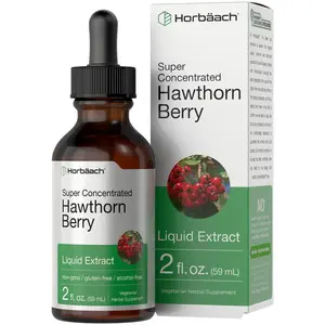 Horbäach Hawthorn Berry Extract | 2 fl oz | Alcohol Free Liquid Tincture | Vegetarian Supplement, Non-GMO, Gluten Free