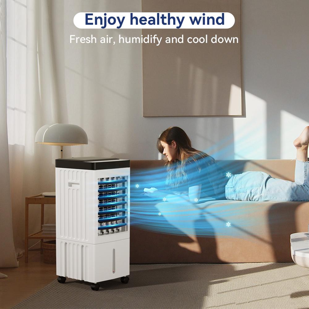 Summer Portable Air Cooler Lightweight 10L Evaporative Cooler Fan 3in1 Cooler with Remote Control&Humidifier,Air Cooling Fan for Room Home Office