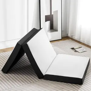 Premium Tri-Fold Mattress - Double Size, High-Quality Gel Foam Back, Ergonomic Support, Anti-Deformation, Ultra-Durable for Sitting or Sleeping, Space-Saving Design, Perfect for Travelnew new bed sleep