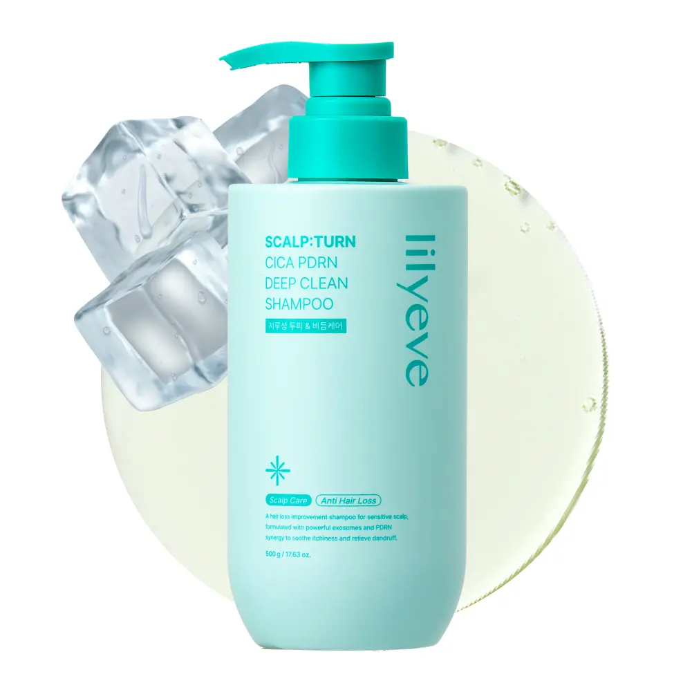 Lilyeve SCALPTURN Cica PDRN Shampoo | Dandruff Care Shampoo for Flaky, Itchy & Problem Scalp | 16.91 fl. oz.