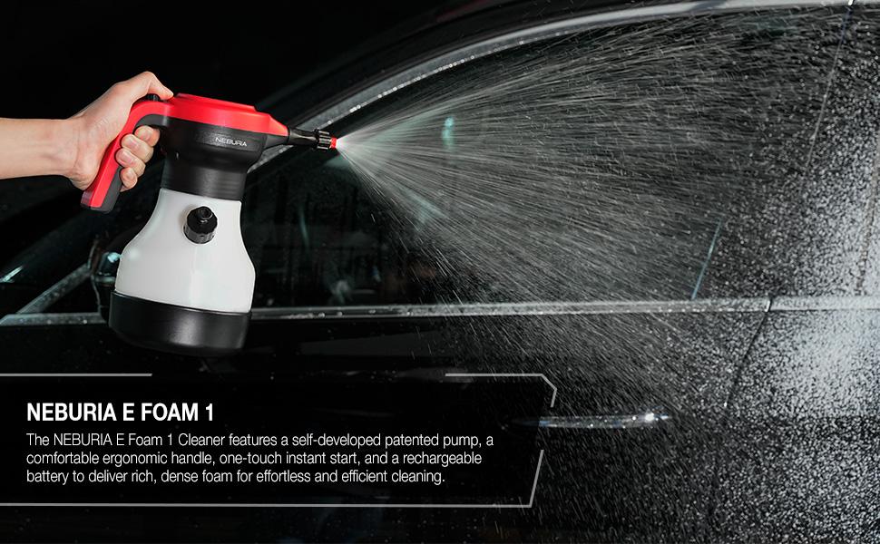 NEBURIA Electric Foam Sprayer,Rechargeable High Pressure Foam Cannon for Car Wash,Auto Detailing,Home,Industrial Cleaning,Professional Foam Sprayer with Smart Pressure Control Core,Ergonomic Handle,Portable Cordless Cleaner for Kitchen,Windows,Bathroom