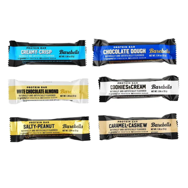 BAREBELLS Protein Bar Salty Peanut 55g - High Protein Snack, Low Sugar, Gluten-Free, Post-Workout Fuel