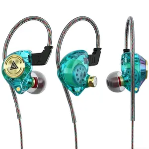 Professional-Grade Wired In-Ear Headphones, composite diaphragm high-resolution sound, neckband tangle-free cable, environmental noise isolation, microphone, suitable for sports training/mobile gaming/music appreciation hifi stereo noise-cancelling