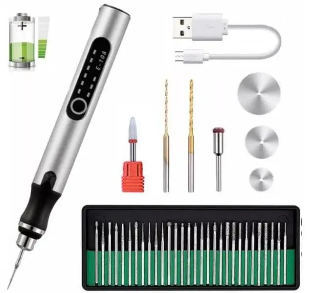 Cordless Rotary Tool Kit - Engraver Pen with 37 Bits - Mini Die Grinder for Wood, Glass, Jewelry & DIY Crafts set, Cordless Power Tools, Grinding Tool Set