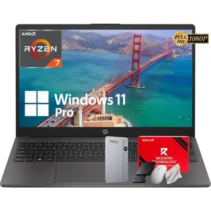 HP 255 G10 Laptop for Business or Fun,AMD Ryzen 7 7730U, 16GB/32GB RAM, 512MB/1TB/2TB SSD, 15.6" Full HD, Fast Wi-Fi 6, HDMI, Type-C, Windows 11 Pro+ Copilot AI  Numeric Keypad, Webcam
