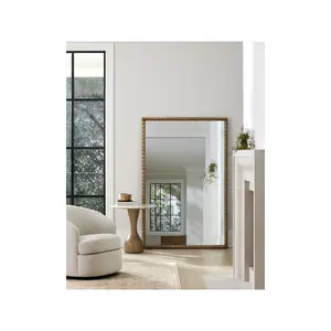 Livabliss Galey Alix Karling Blair Traditional Wall Mounted Interior Mirror, Antiqued Brown Pine Wooden Home Decor Accent Mirror