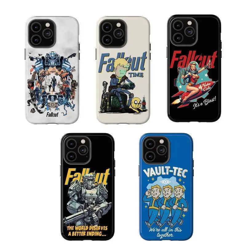 Fallout-Inspired Retro Gaming Aesthetic Heavy Duty Shockproof Tough Phone Case For iPhone 11 12 13 14 15 16 17 Pro Max Plus