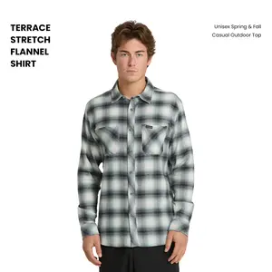Quiksilver | Terrace Stretch Flannel Shirt | Unisex | Casual Outdoor Shirt for Spring/Fall | Top