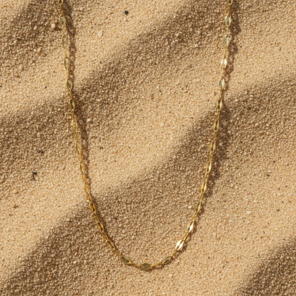 Miah Dainty Necklace 18K Gold Plated Stainless Steel Waterproof Hypoallergenic Lobster Claw Closure Perfect Layering Piece