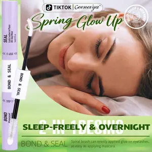 [Sleep Freely] Geeneiya Strong Hold Lash Bond and Seal for Overnight Wear,  Waterproof Lash Glue for Cluster Lashes, Long-lating 2 IN 1 Eyelash Bond & Seal for Beginner Makeup TikTokShopBlackFriday