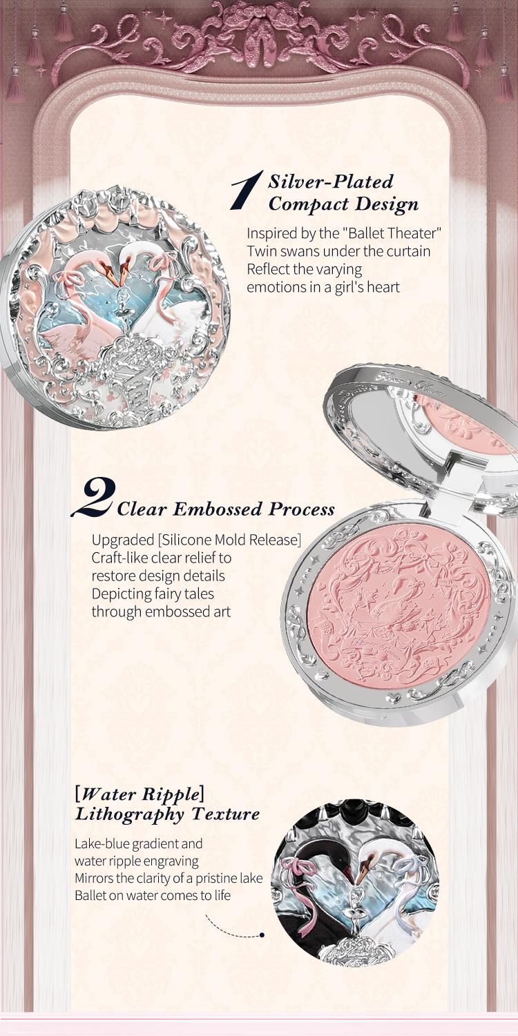 Flower Knows Swan Ballet Collection Embossed Blush